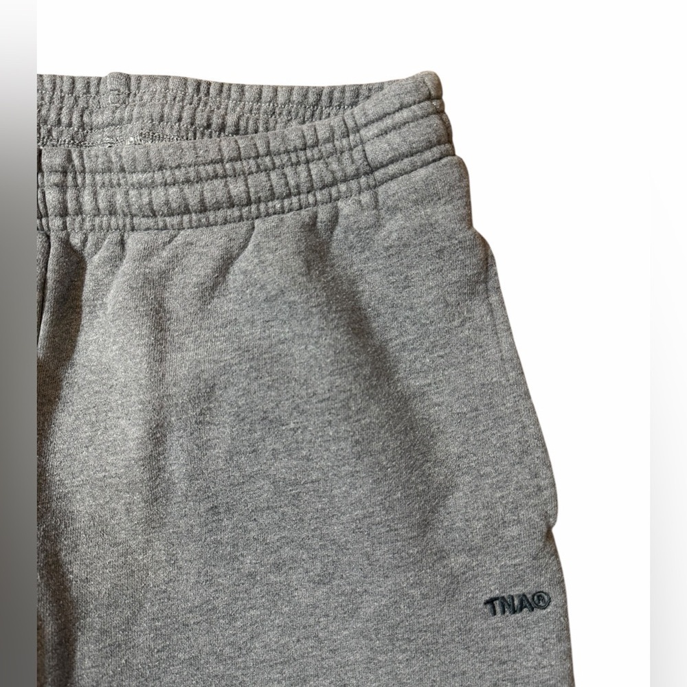 Aritzia TNA Cozy Sweatfleece Boyfriend Sweatpants Gray S | Soft Fleece Joggers - Picture 4 of 7